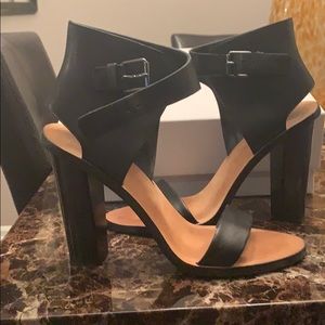 Vince leather block heel